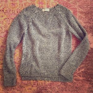 Everlane marbled black/white wool crewneck sweater